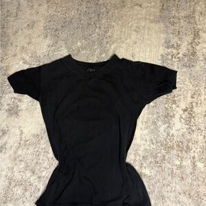 Classic Black V-Neck Women's Top